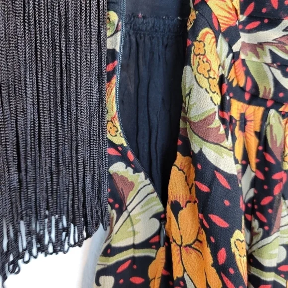 NWOT Verb by Pallavi Singhee Floral Fringe Mini Dress Size SP - Picture 11 of 15